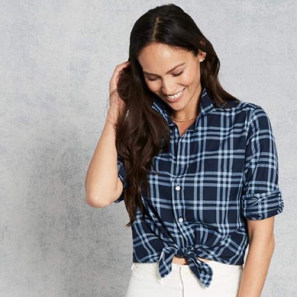 Frank & Eileen Tops - Frank & Eileen Button Down Shirt 100% Cotton Blue Plaid Soft Size S